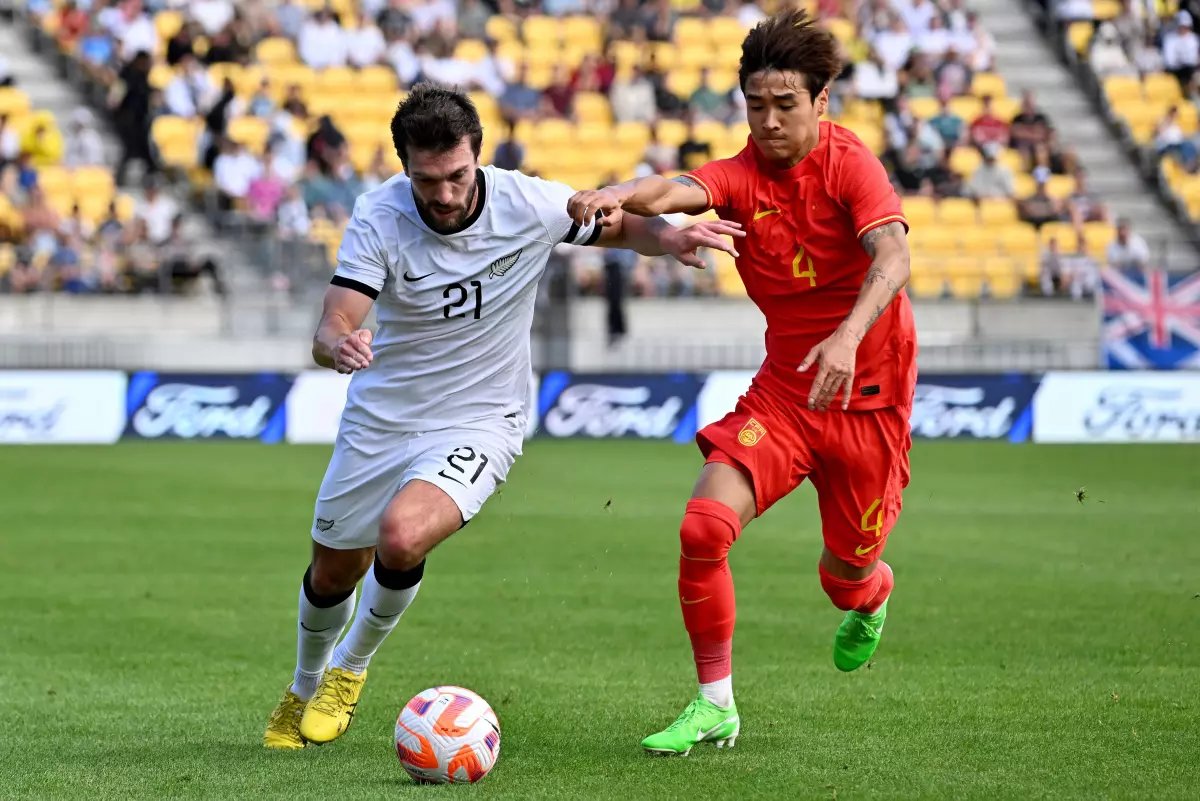 Tim Payne in action for New Zealand vs China